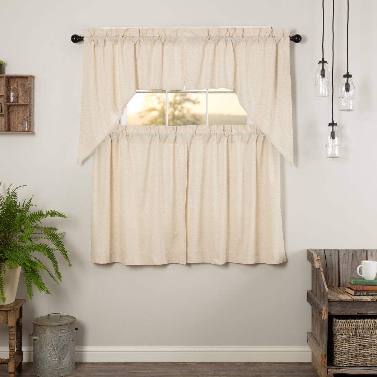 Simple Life Flax Curtain Set