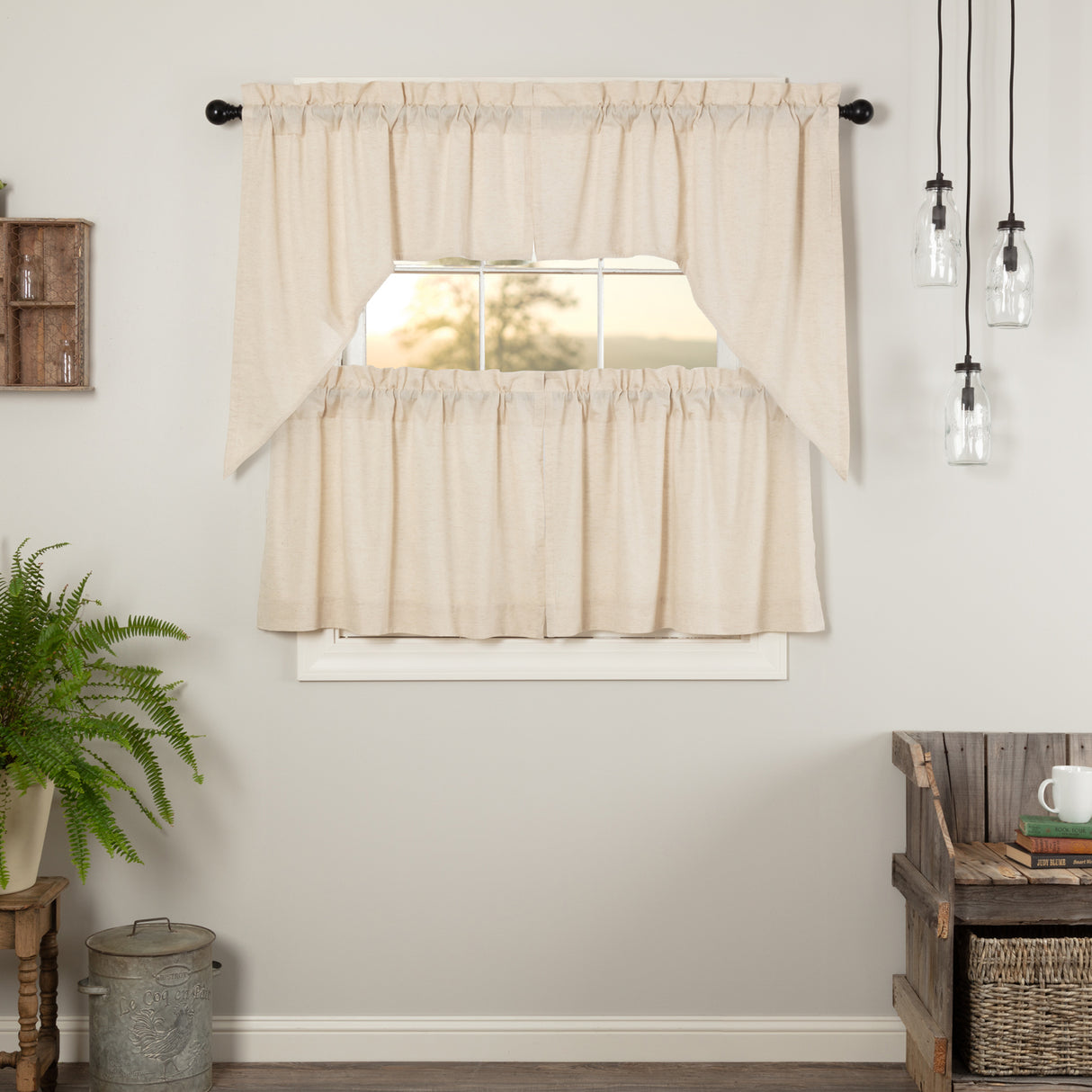 Simple Life Flax Curtain Set