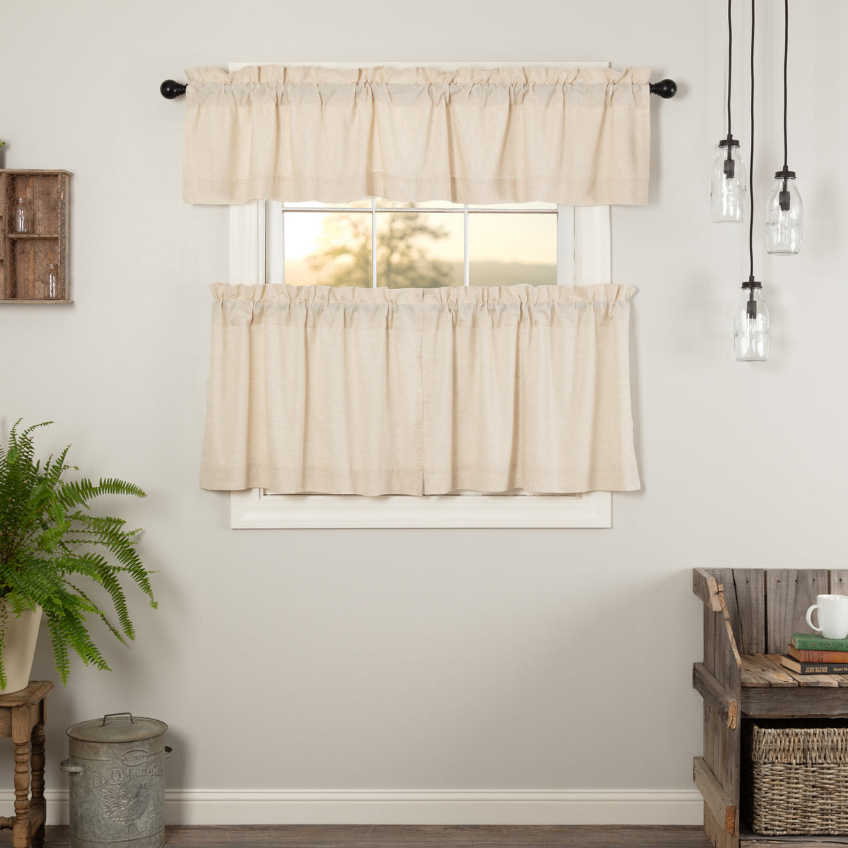Simple Life Flax Curtain Set