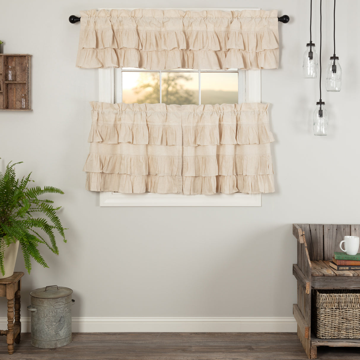 Simple Life Flax Curtain Set
