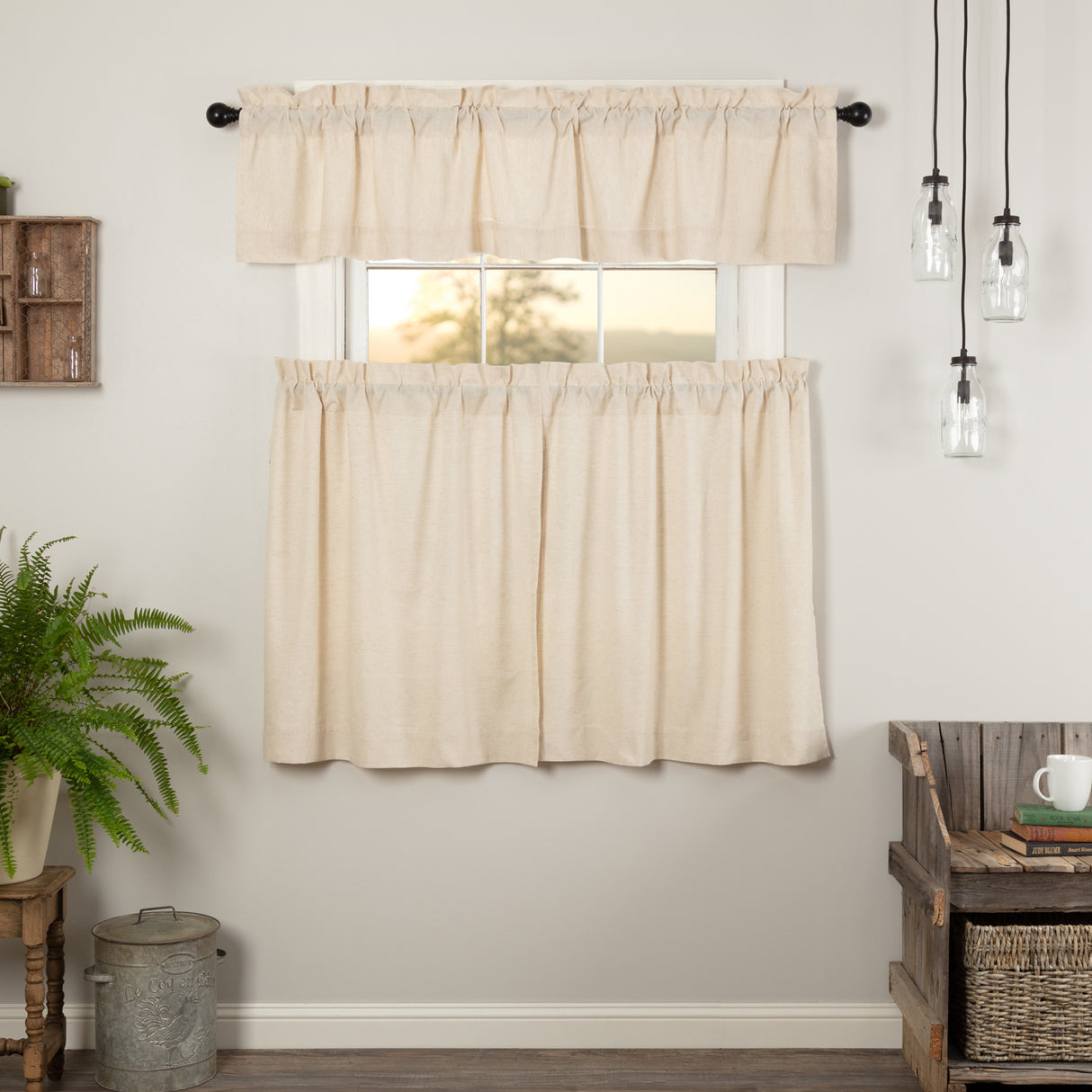 Simple Life Flax Curtain Set