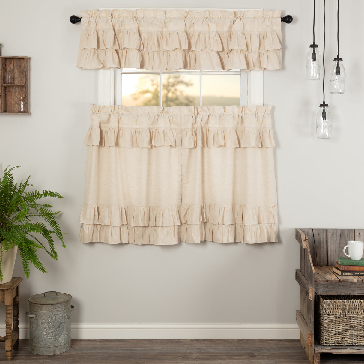 Simple Life Flax Curtain Set