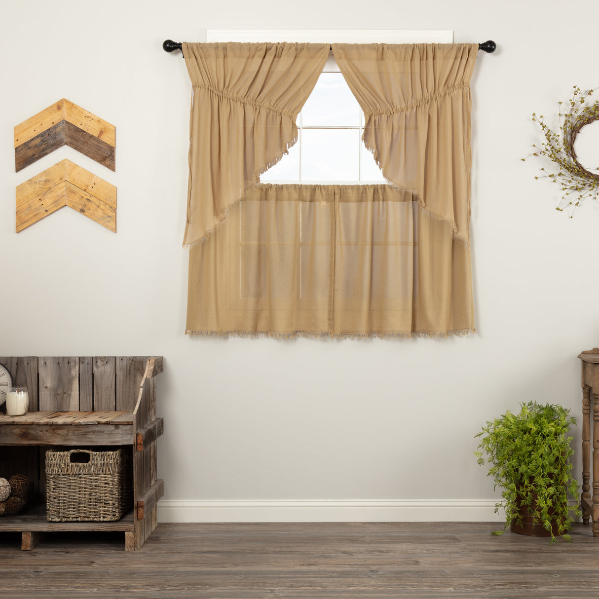 Tobacco Cloth Curtain Set