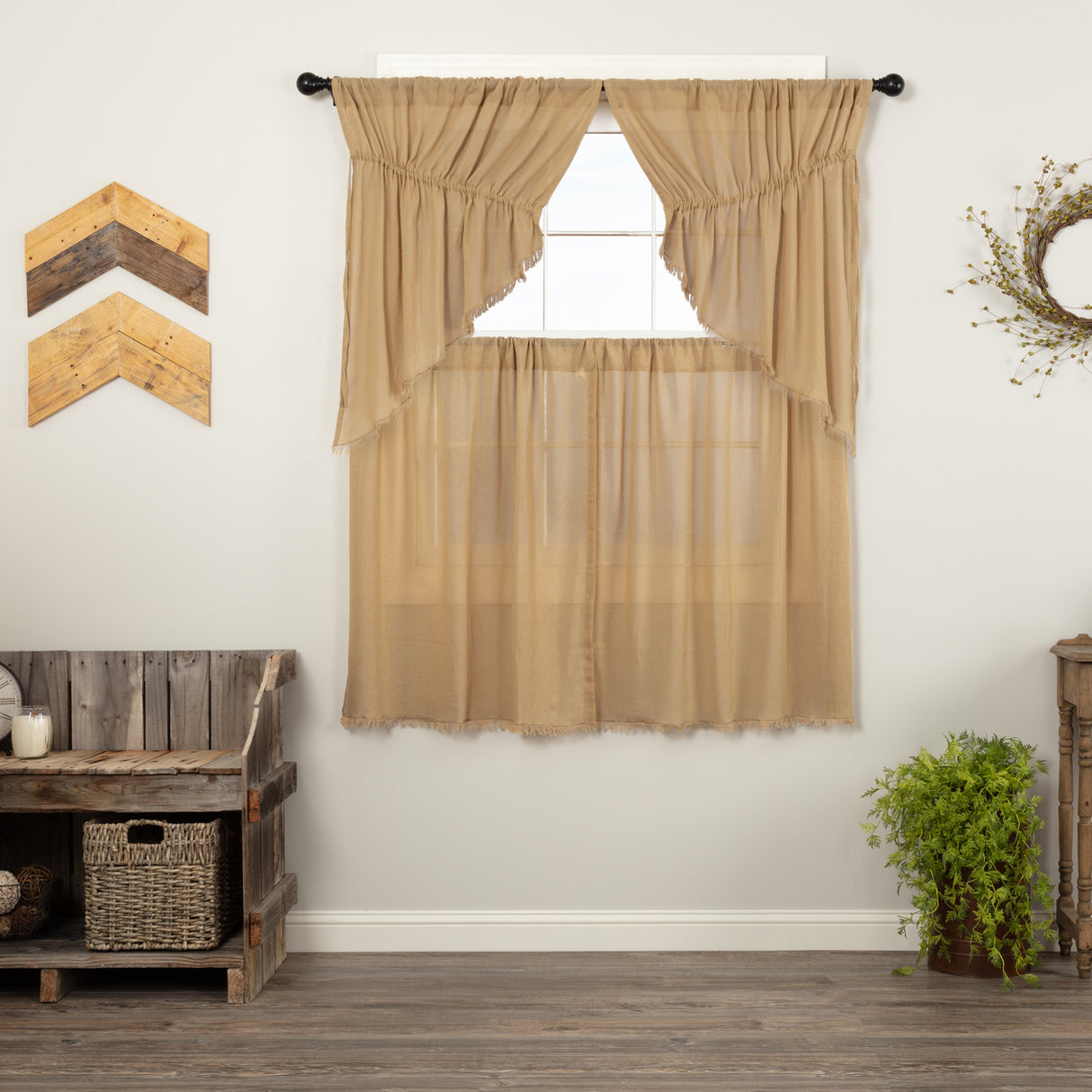 Tobacco Cloth Curtain Set