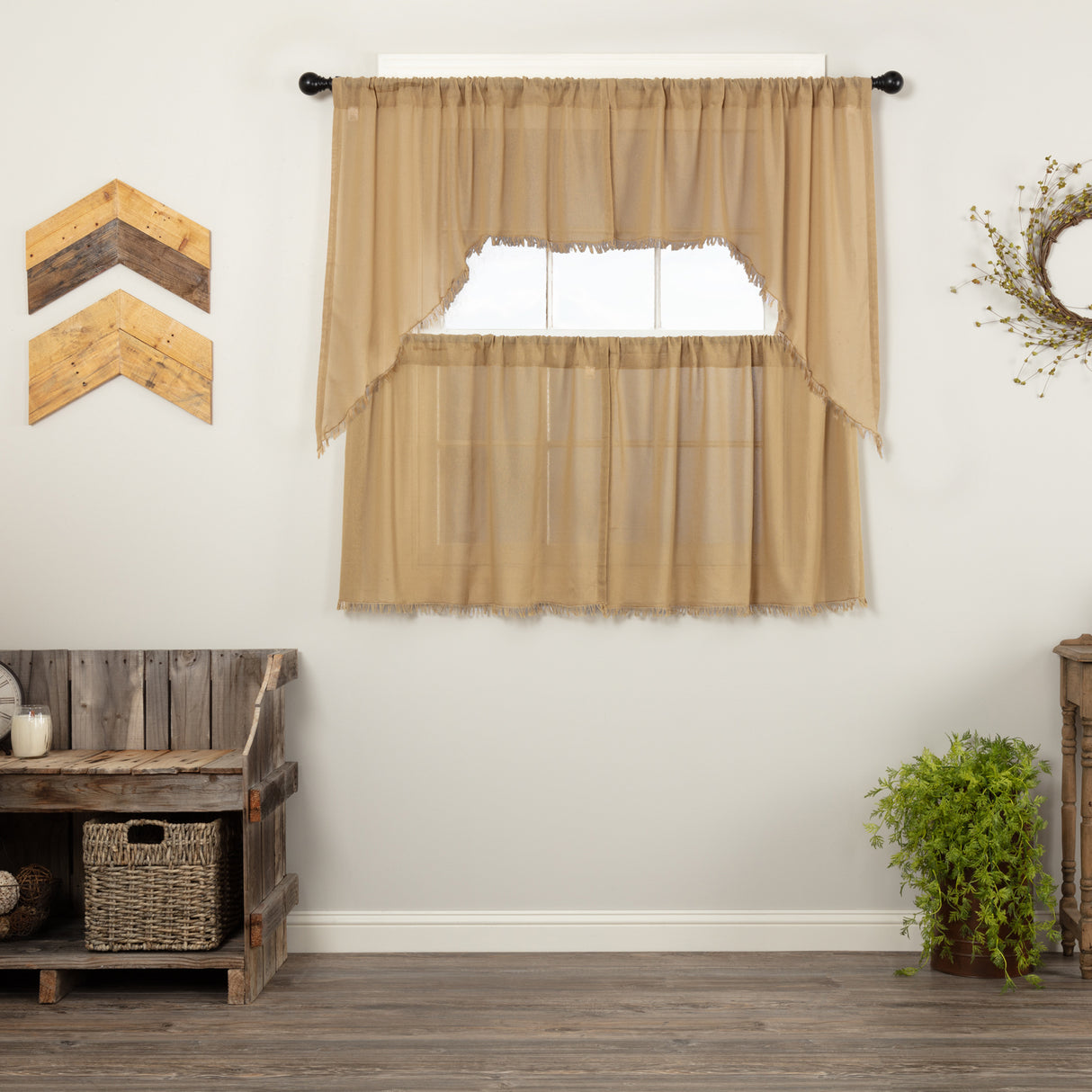 Tobacco Cloth Curtain Set