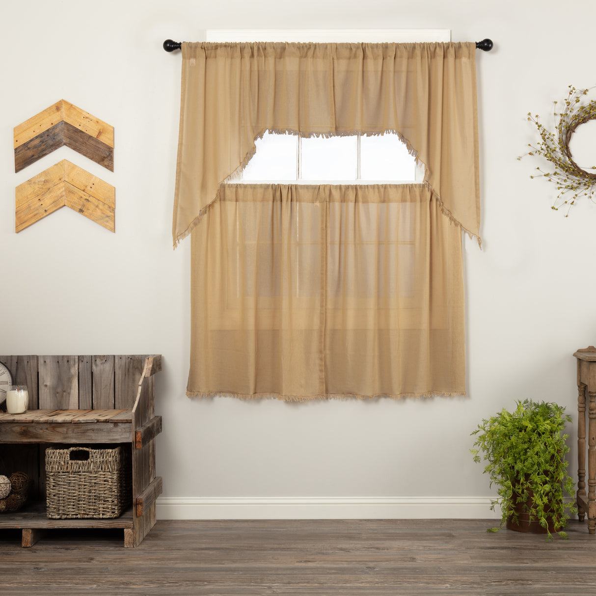 Tobacco Cloth Curtain Set