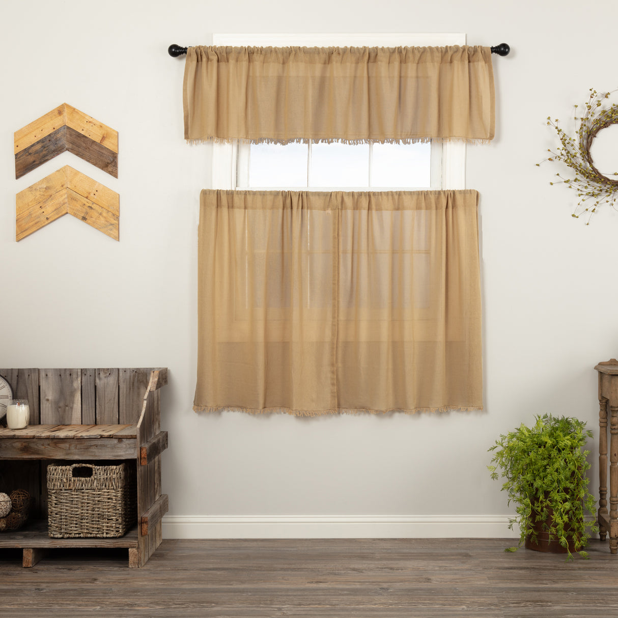 Tobacco Cloth Curtain Set