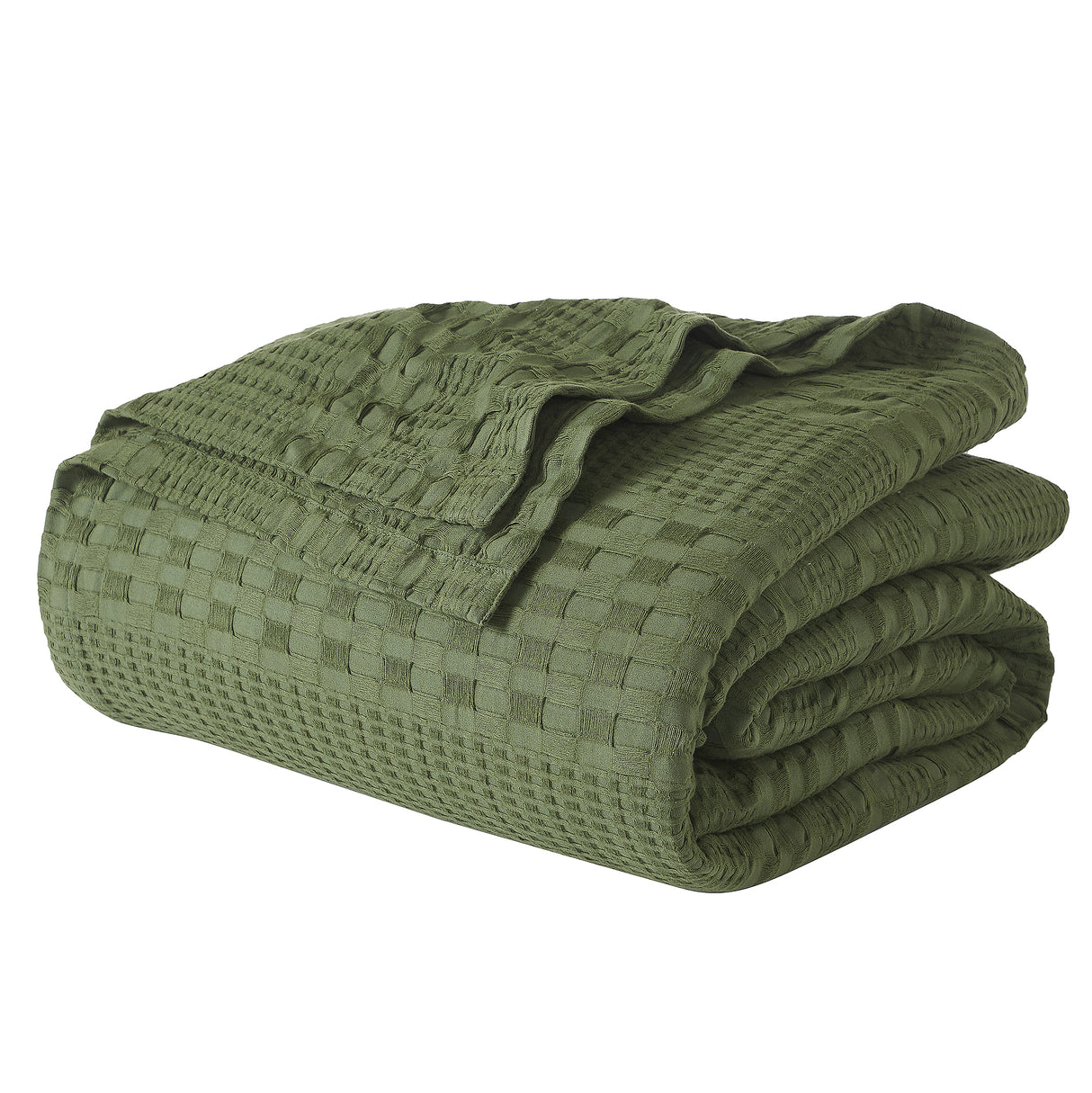100% Cotton Waffle Weave Blanket & Sham Set of 2