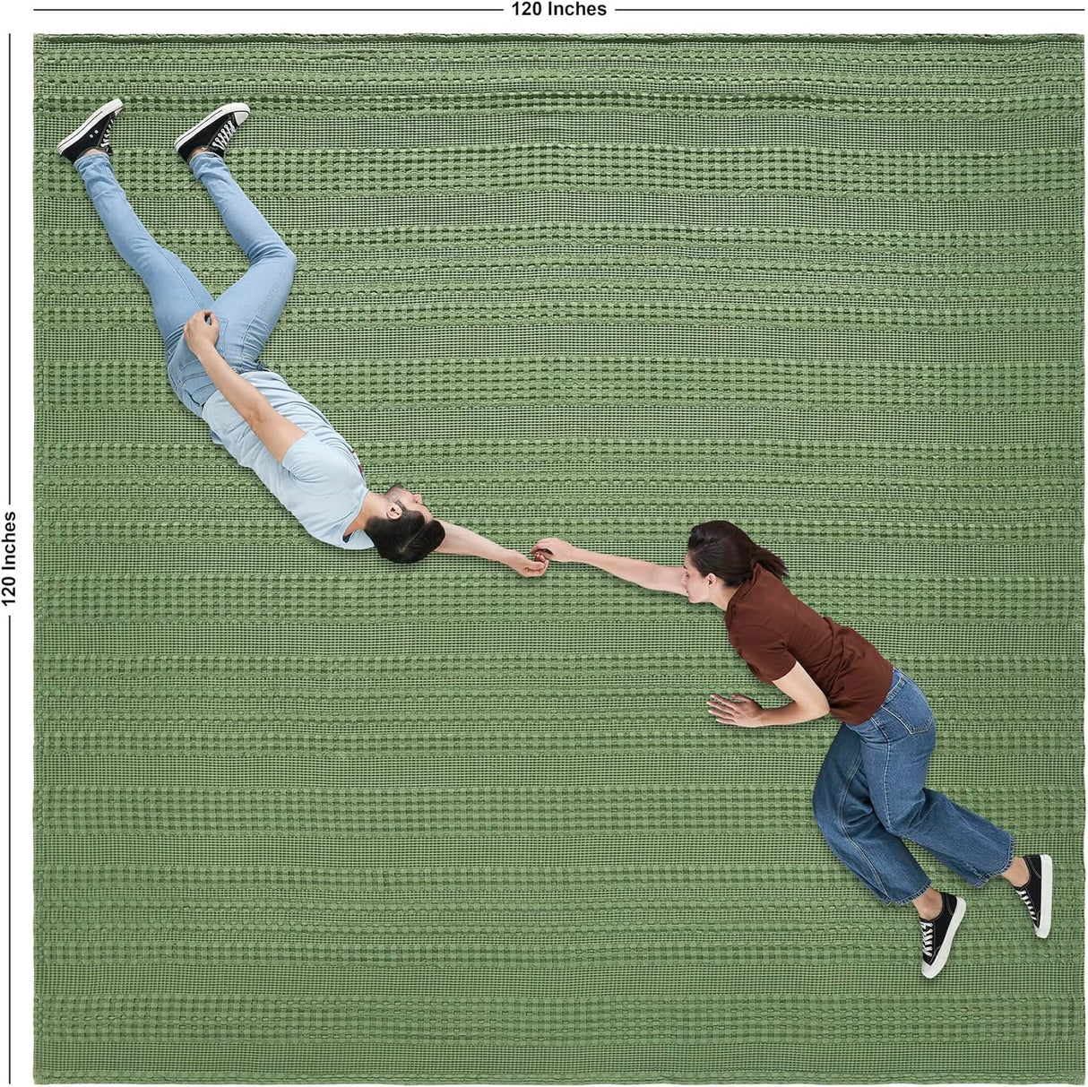 100% Cotton Waffle Weave Blanket & Sham Set of 2