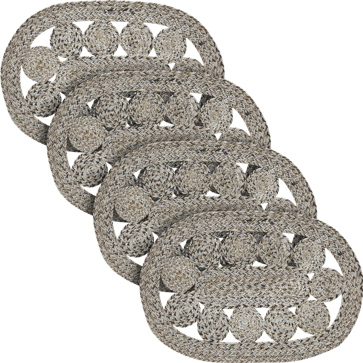 Celeste Blended Pebble Indoor/Outdoor Placemat 13x19, 4 Pack 4 Pack