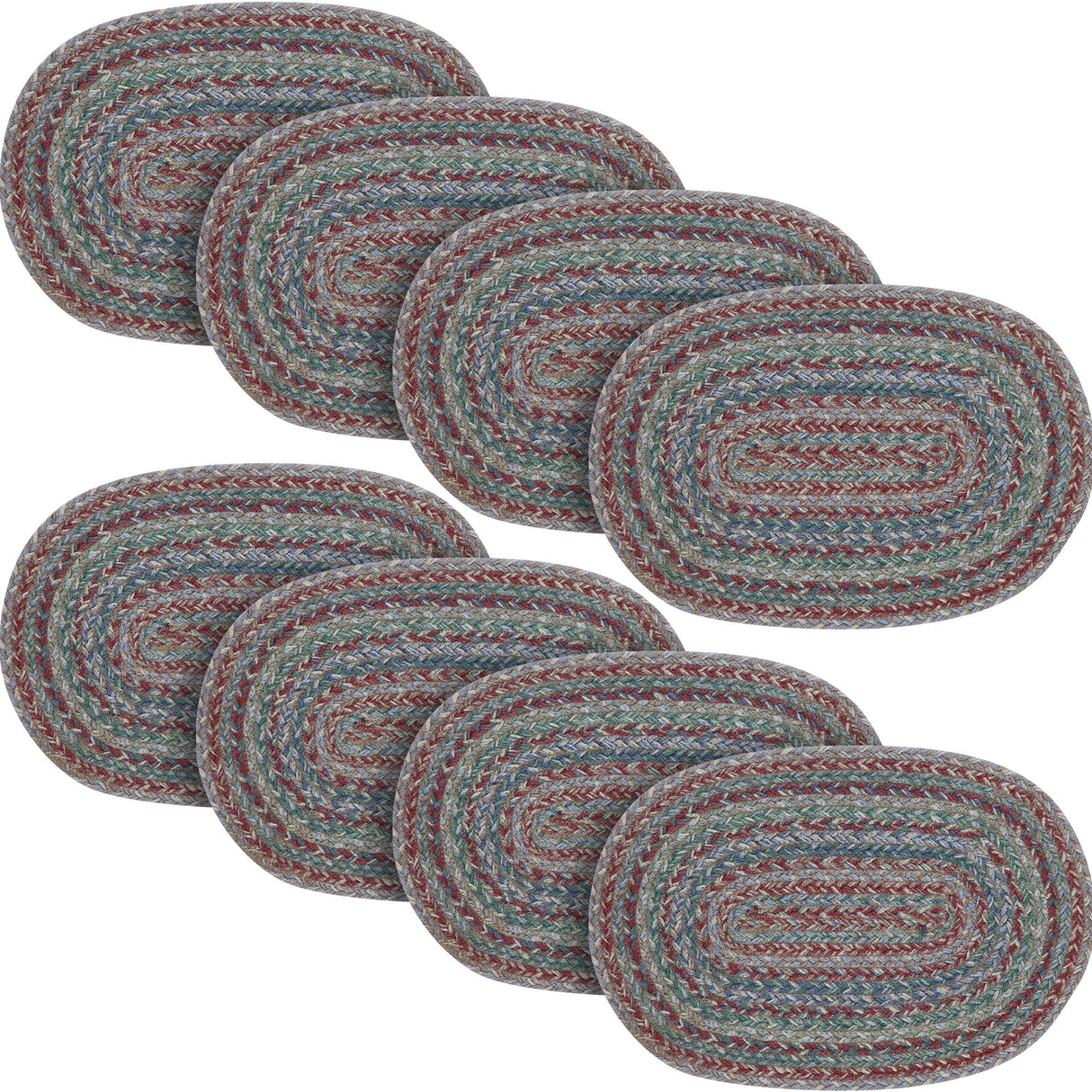 Multi Jute Oval Placemat 10x15, 8 Pack 8 Pack