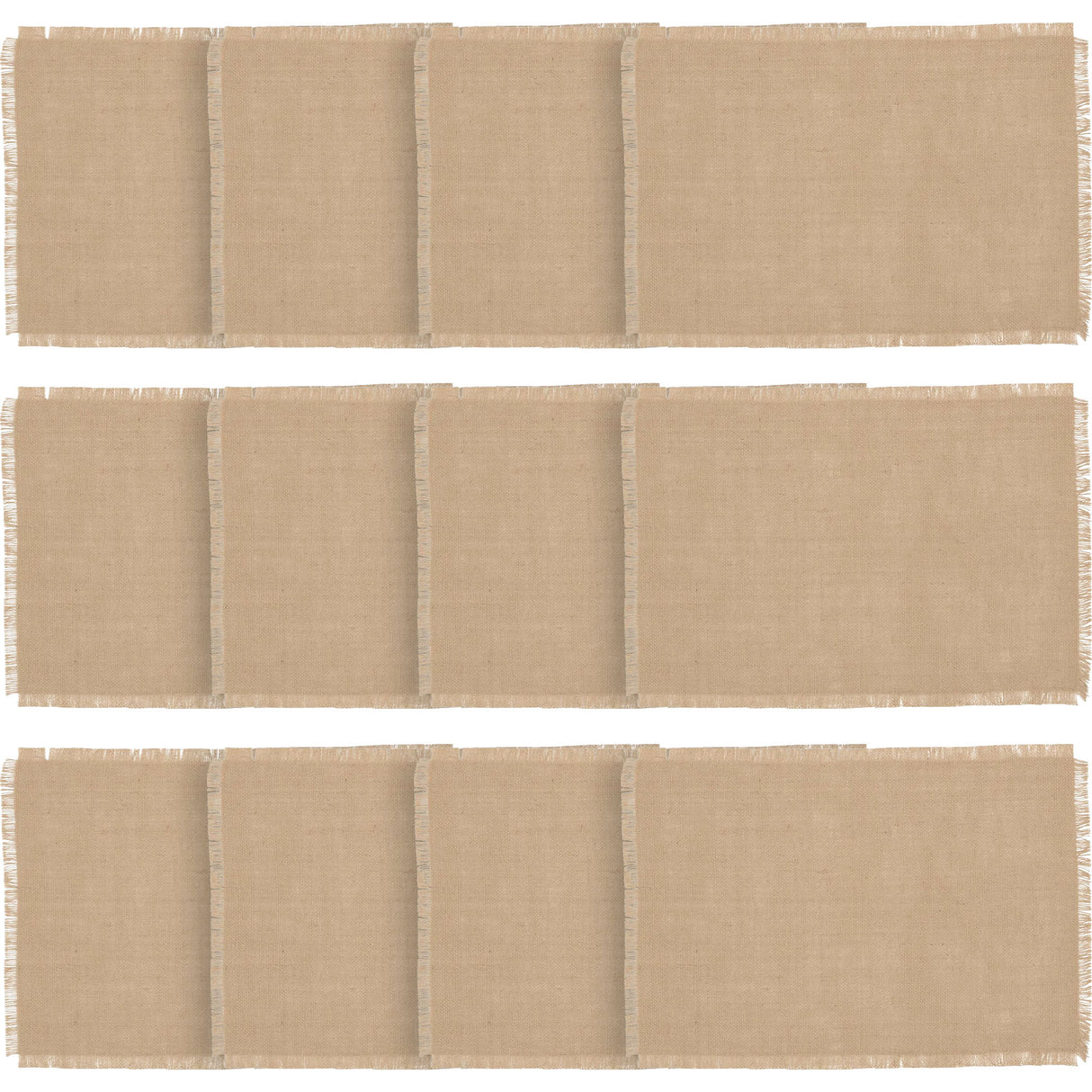 Rustic & Lodge Holiday Tabletop & Kitchen-Jute Burlap Natural Tan kitchen-linen-sets, Placemat 12x18, 12 Pack