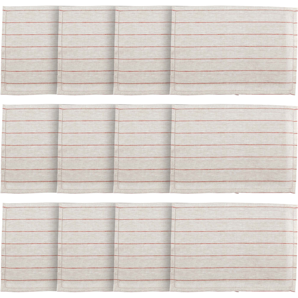 Harvest & Thanksgiving Farmhouse Tabletop & Kitchen-Charley Tan Placemat Set of 6, Set 12x18, Rust, 12 Pack