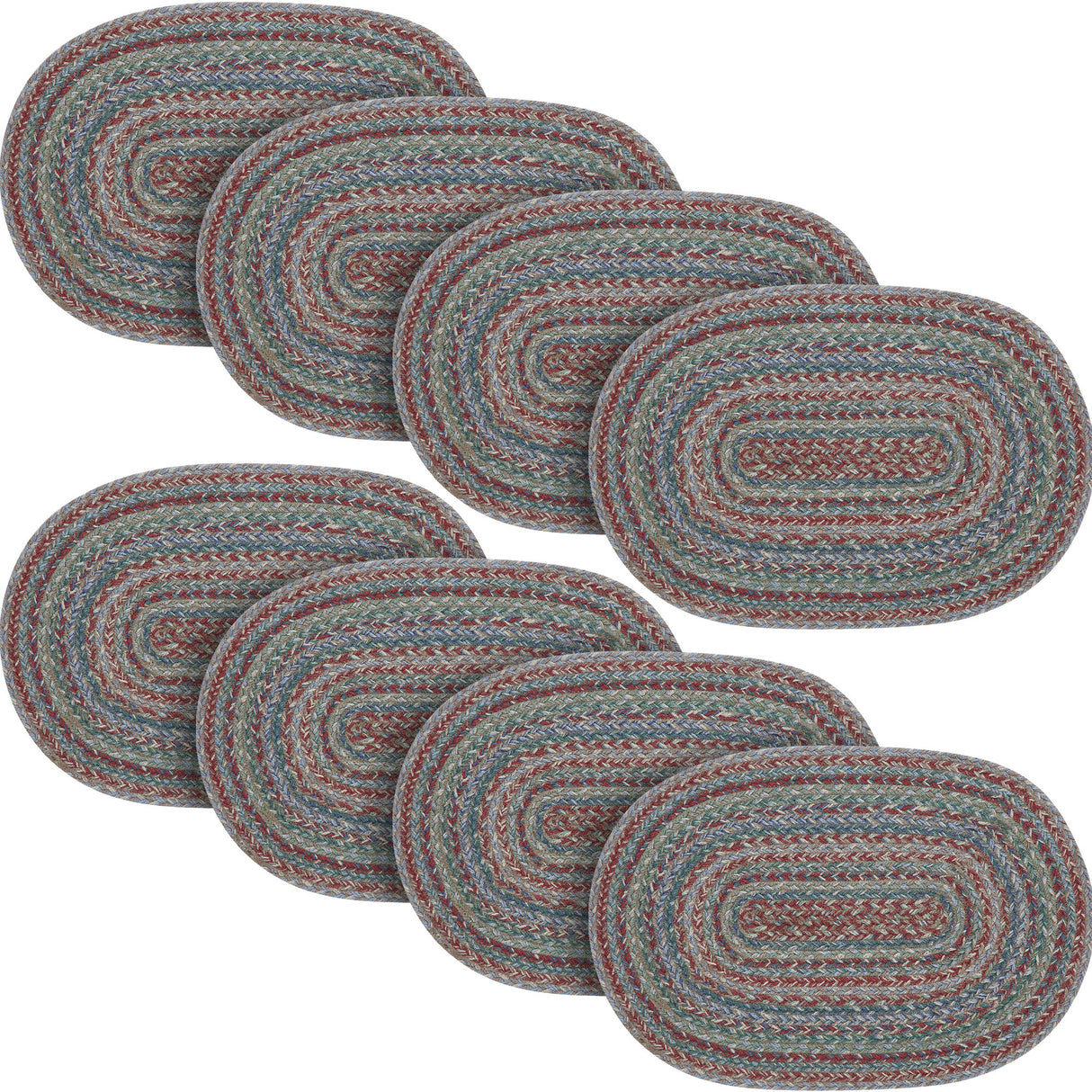 Multi Jute Oval Placemat 13x19, 8 Pack 8 Pack