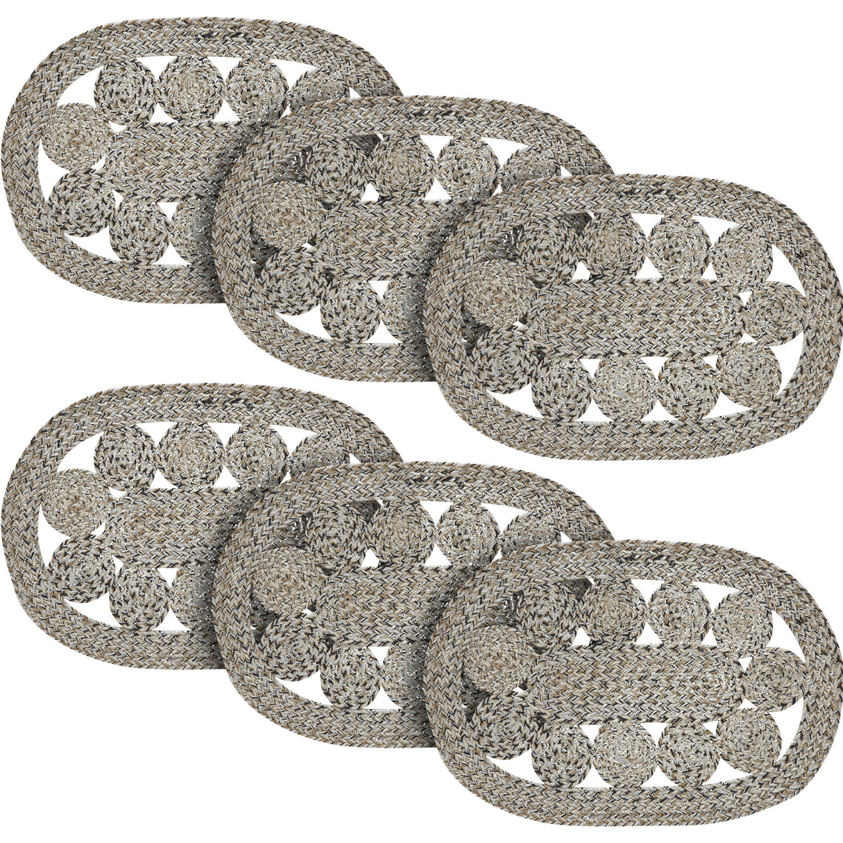 Celeste Blended Pebble Indoor/Outdoor Placemat 13x19, 6 Pack 6 Pack