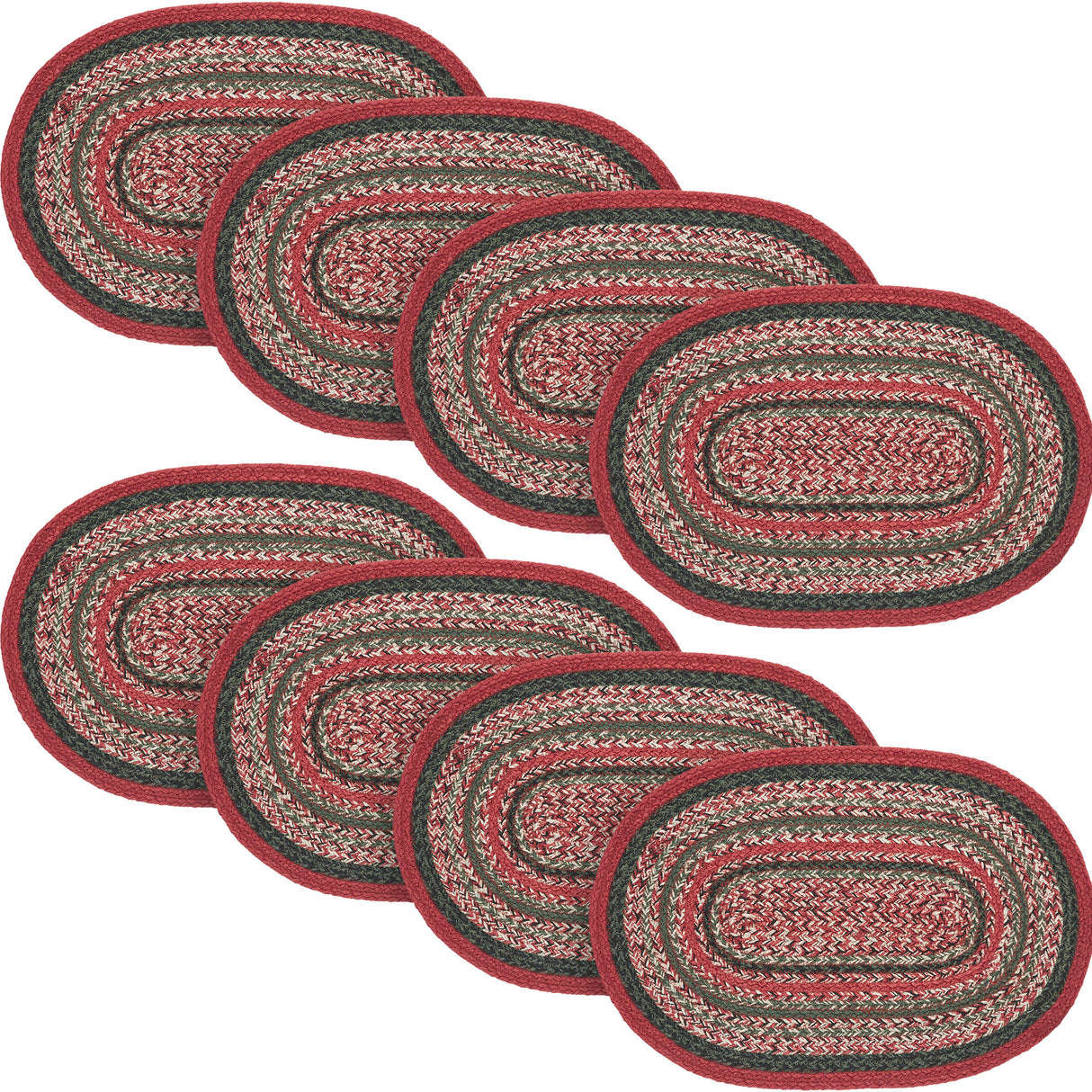 Forrester Indoor/Outdoor Oval Placemat 13x19, 8 Pack 8 Pack