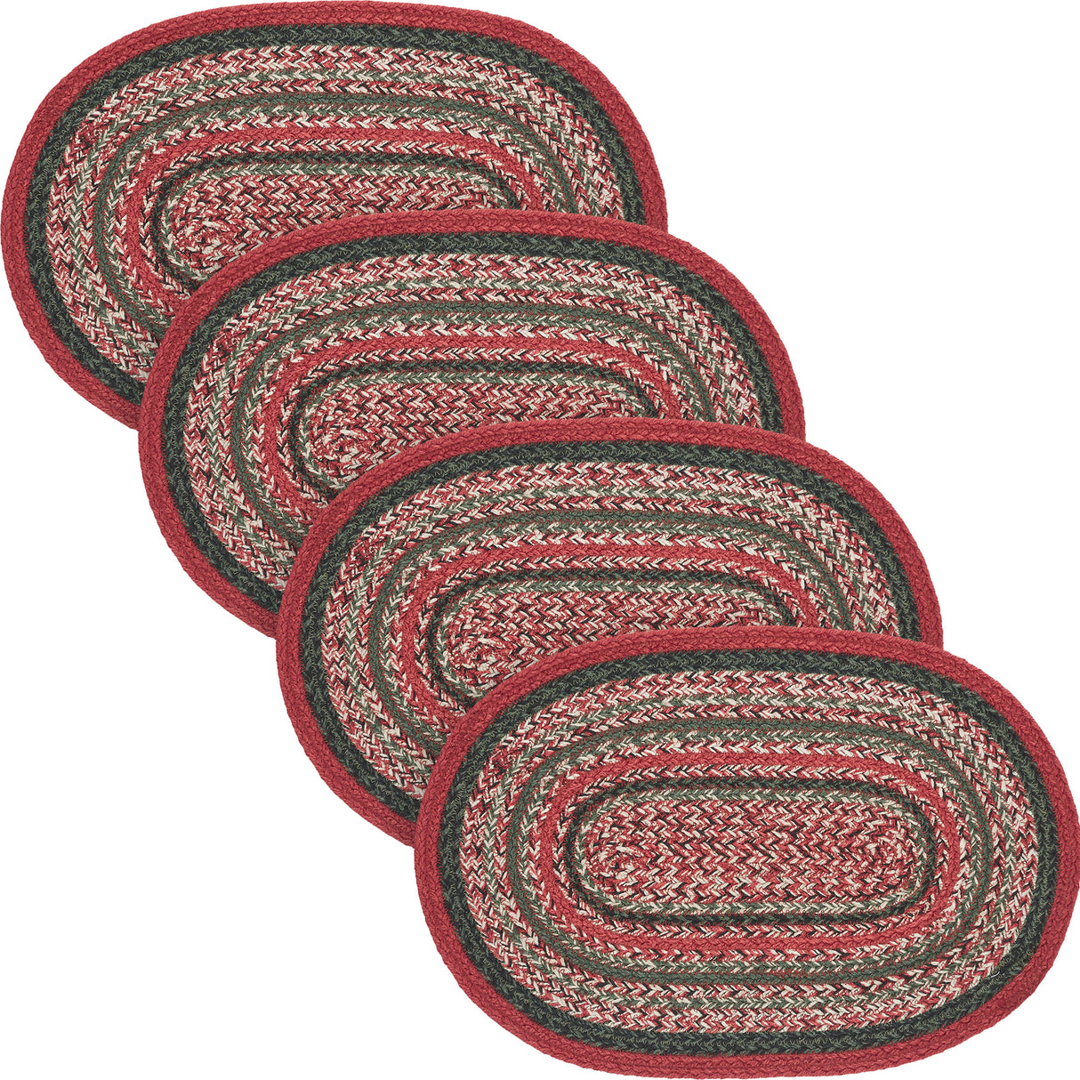Forrester Indoor/Outdoor Oval Placemat 13x19, 4 Pack 4 Pack