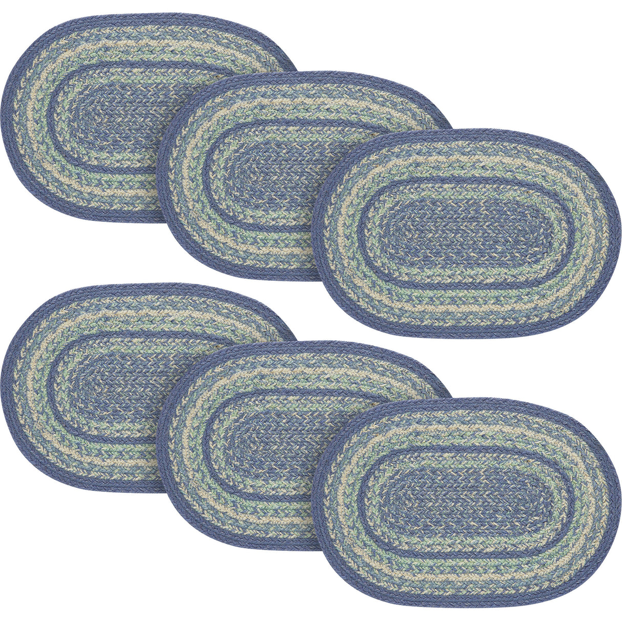 Jolie Jute Oval Placemat 10x15, 6 Pack 6 Pack