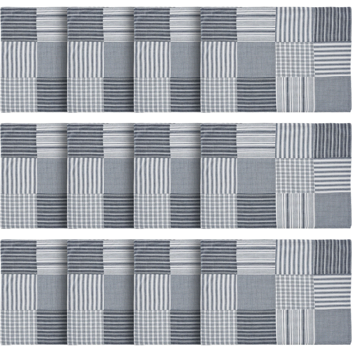 Sawyer Mill Blue Quilted Placemat Set of 2 13x19, 6 Pack 12 Pack