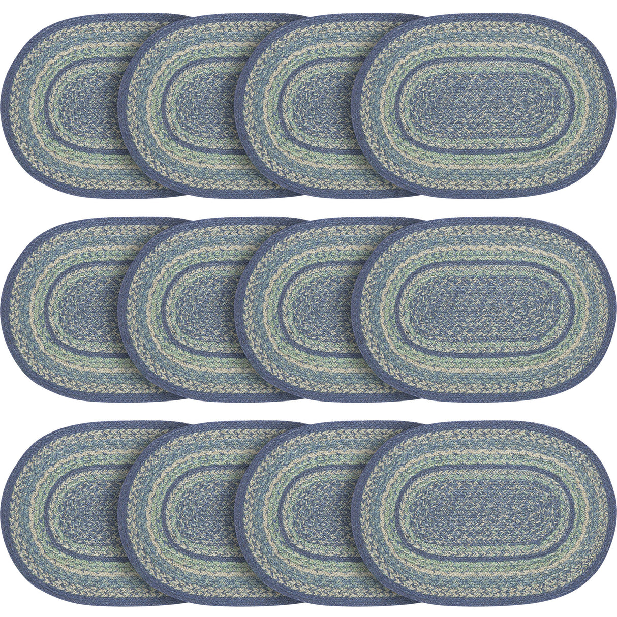 Jolie Jute Oval Placemat 13x19, 12 Pack 12 Pack