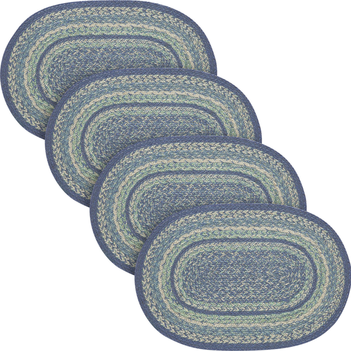 Jolie Jute Oval Placemat 13x19, 4 Pack 4 Pack