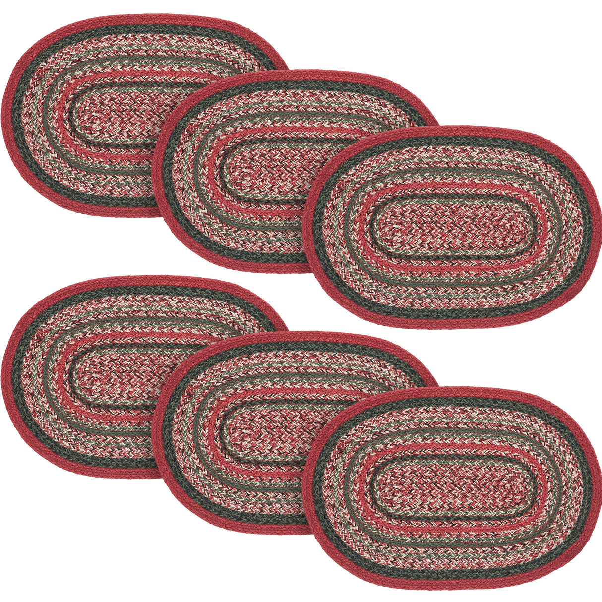 Forrester Indoor/Outdoor Oval Placemat 13x19, 6 Pack 6 Pack