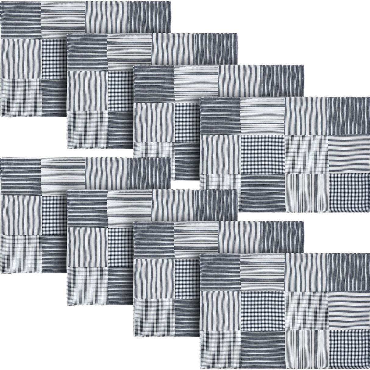 Sawyer Mill Blue Quilted Placemat Set of 2 13x19, 4 Pack 8 Pack