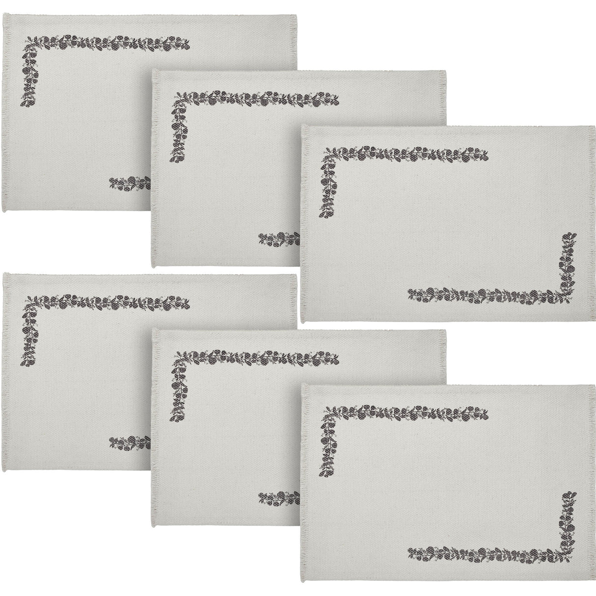 Finders Keepers Eucalyptus Placemat Set of 2 13x19, 3 Pack 6 Pack