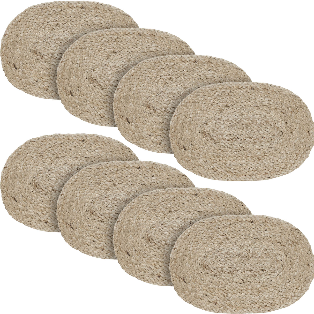 Natural Jute Placemat Set of 4 10x15, 8 Pack