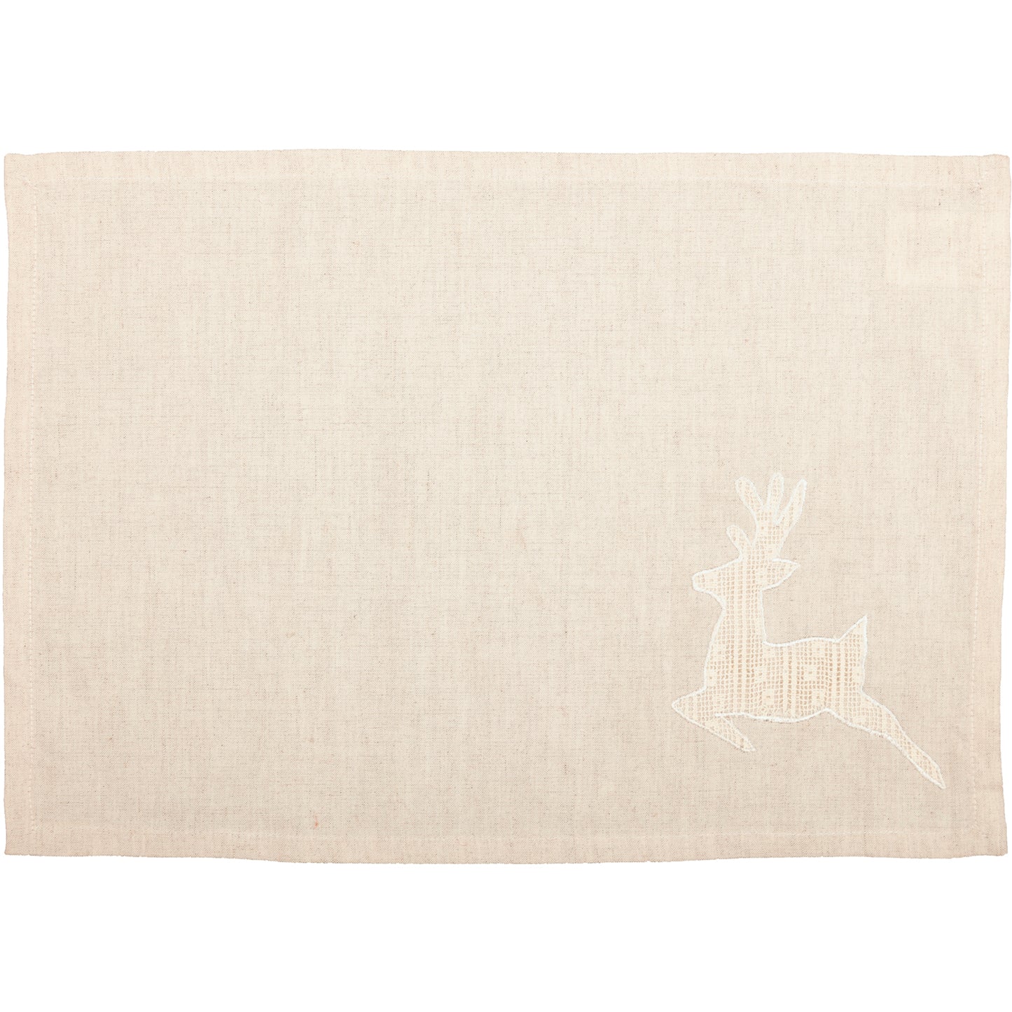 38637-Creme-Lace-Deer-Placemat-Set-of-6-12x18-image-2