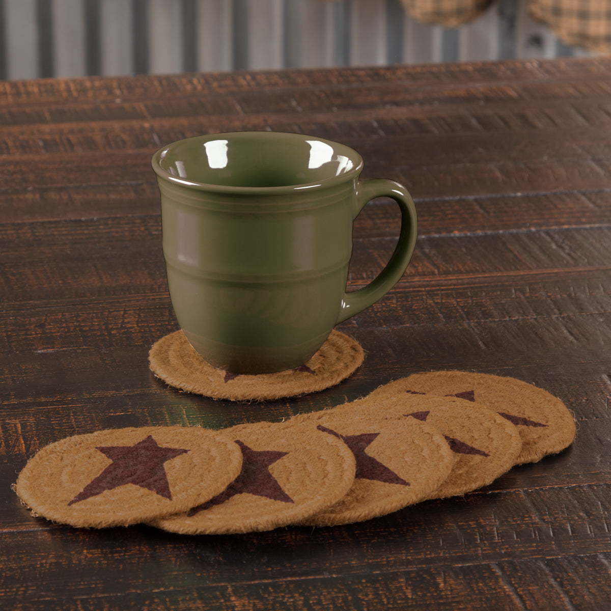 Red table coasters new arrivals