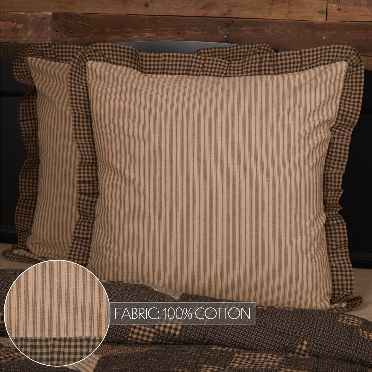 56678-Farmhouse-Star-Ticking-Stripe-Fabric-Euro-Sham-26x26-image-2