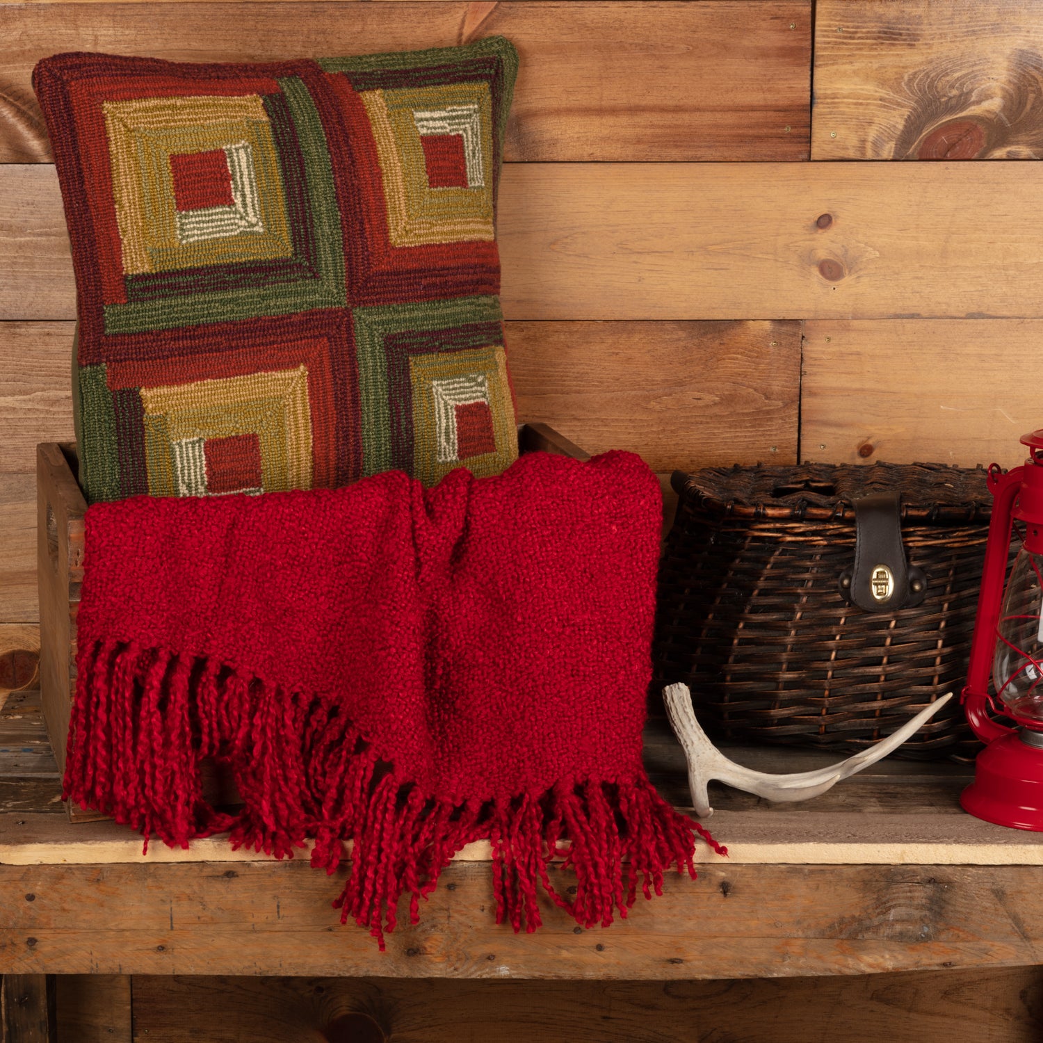 Rustic Lodge Accent Pillow