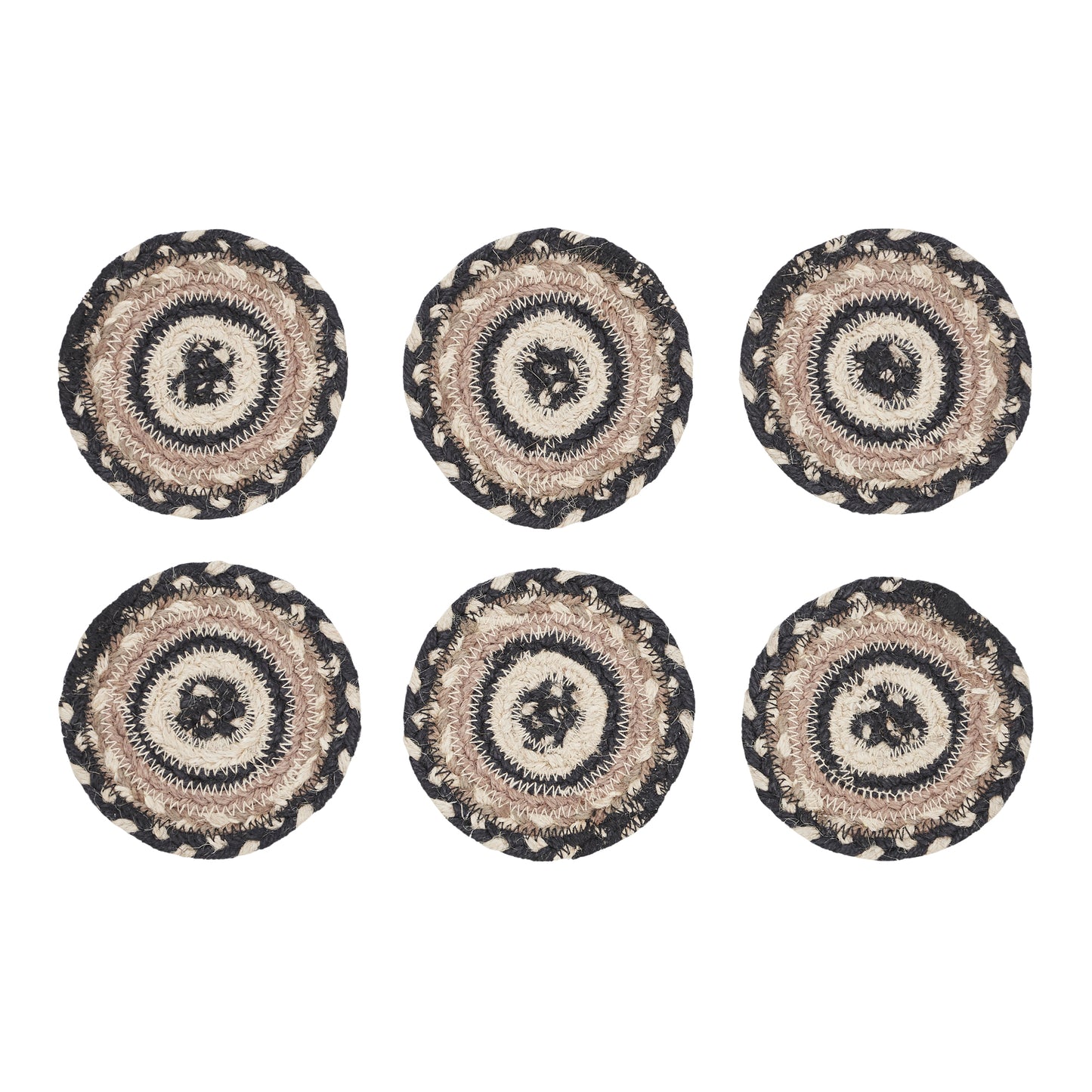 81444-Sawyer-Mill-Charcoal-Creme-Jute-Coaster-Set-of-6-image-3