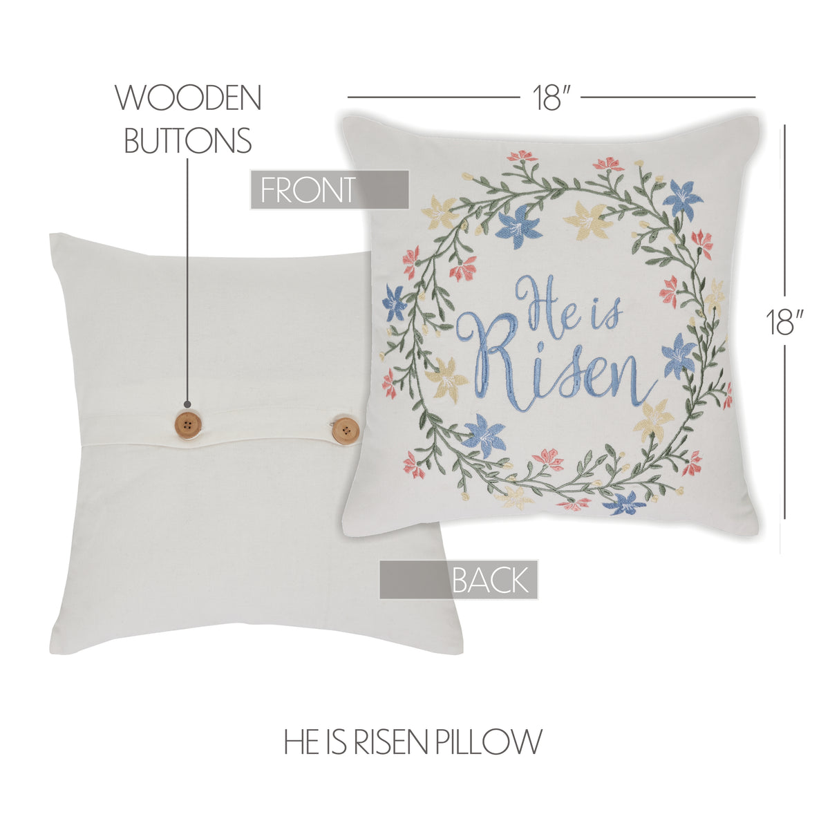 81150-He-is-Risen-Pillow-18x18-image