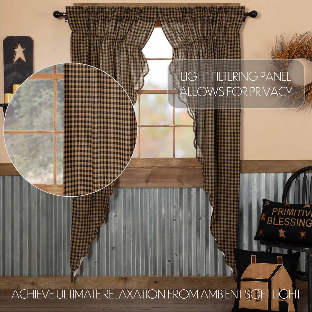 51134-Black-Check-Scalloped-Prairie-Long-Panel-Set-of-2-84x36x18-image-2