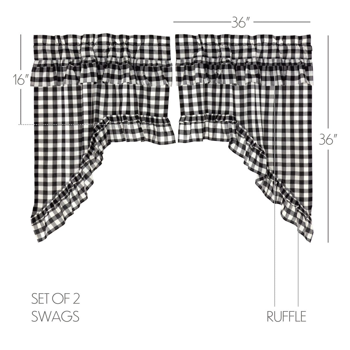 51113-Annie-Buffalo-Black-Check-Ruffled-Swag-Set-of-2-36x36x16-image-1