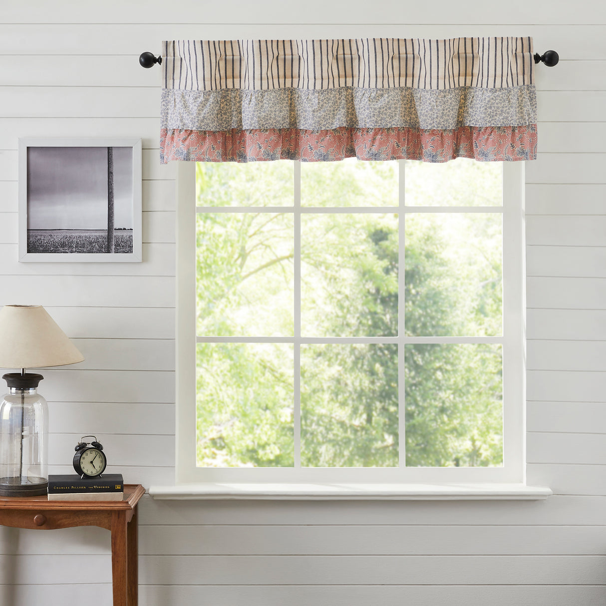70144-Kaila-Ticking-Blue-Ruffled-Valance-16x60-image-1
