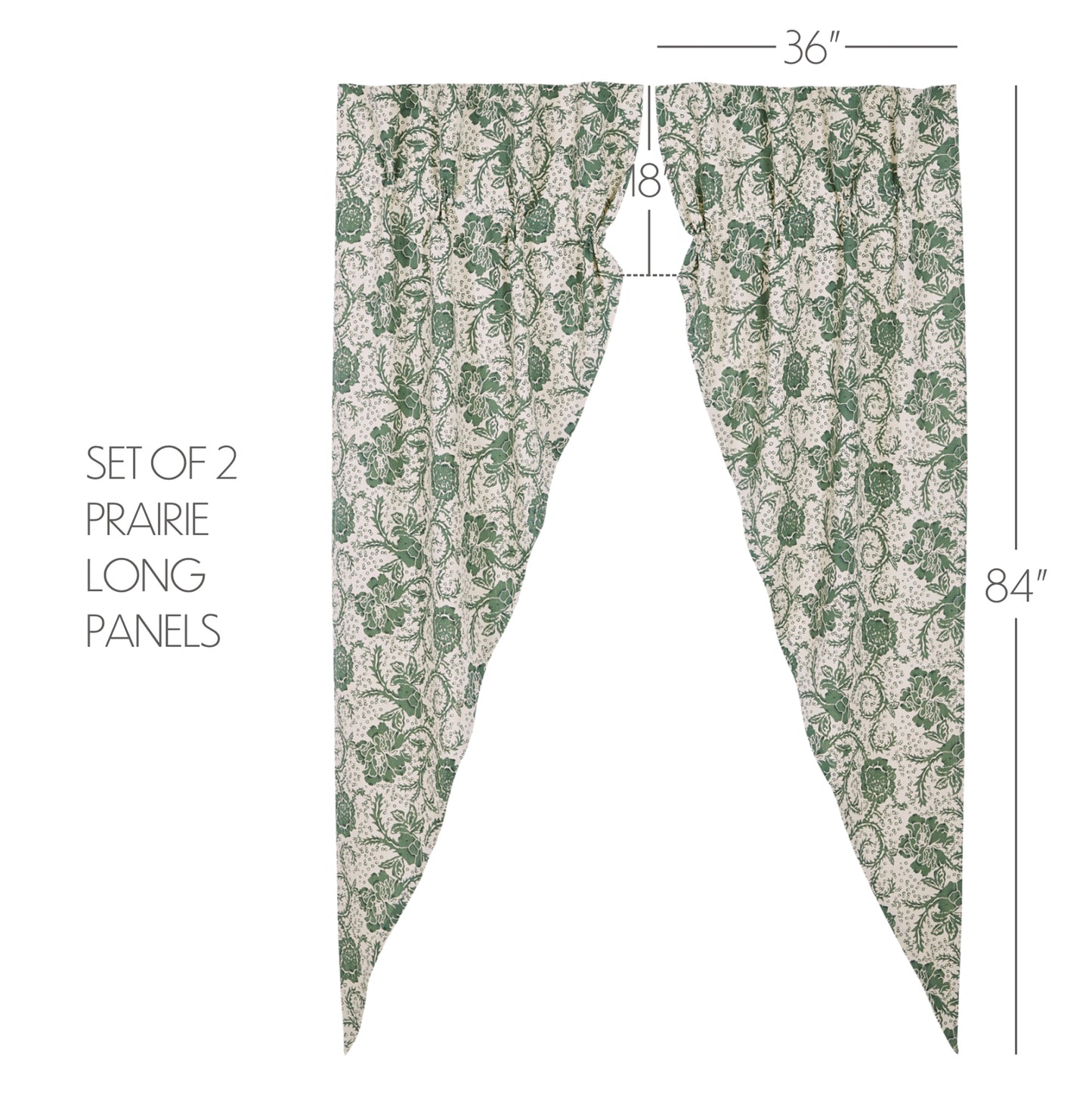 81226-Dorset-Green-Floral-Prairie-Long-Panel-Set-of-2-84x36x18-image-1