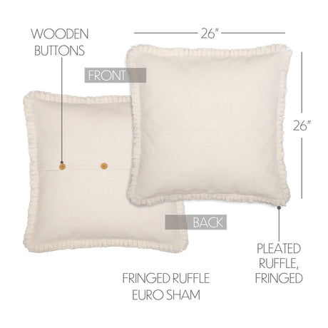 51192-Burlap-Antique-White-Fabric-Euro-Sham-w-Fringed-Ruffle-26x26-image-1