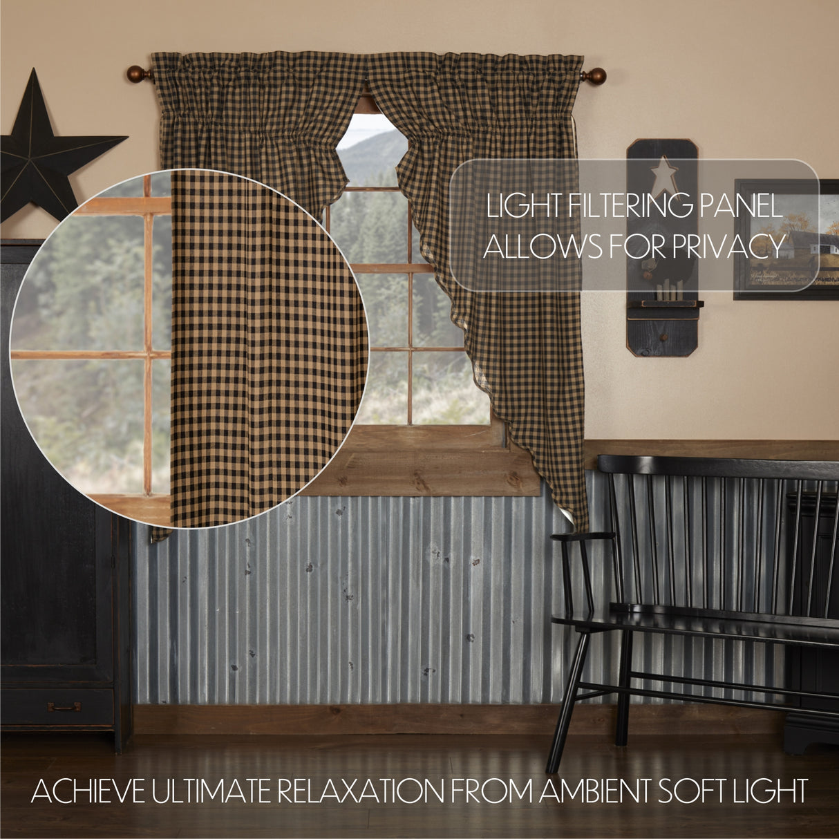 20247-Black-Check-Scalloped-Prairie-Short-Panel-Set-of-2-63x36x18-image-2