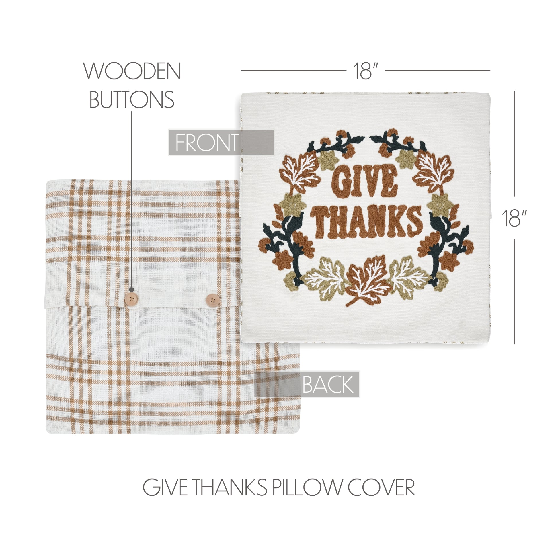80550-Wheat-Plaid-Give-Thanks-Pillow-Cover-18x18-image-1
