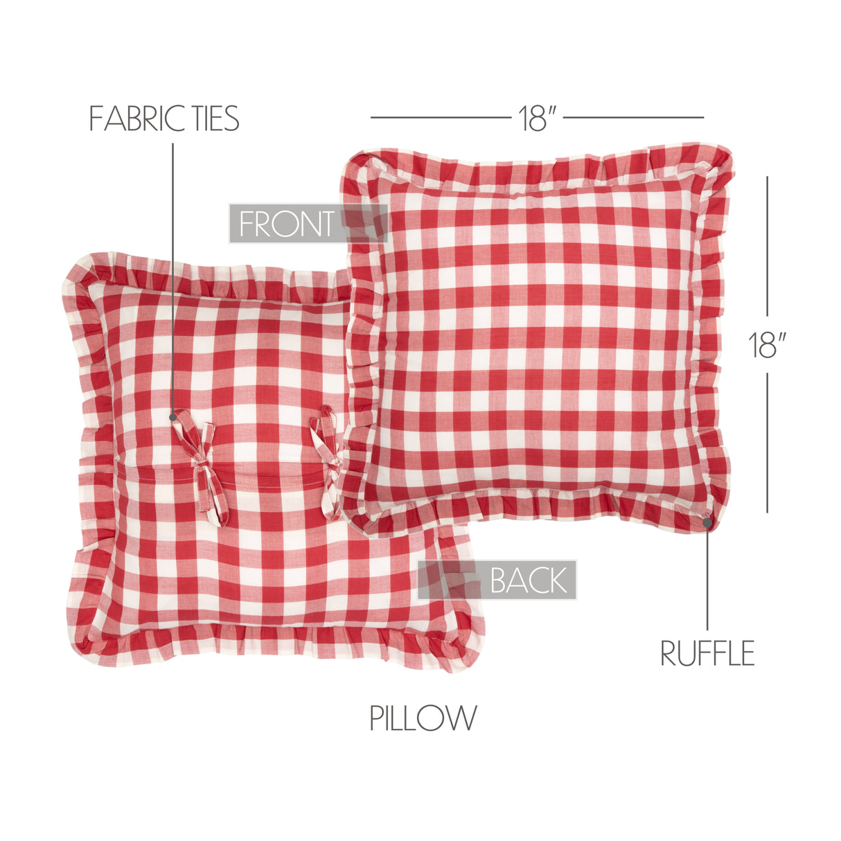 51116-Annie-Buffalo-Red-Check-Ruffled-Fabric-Pillow-18x18-image-1