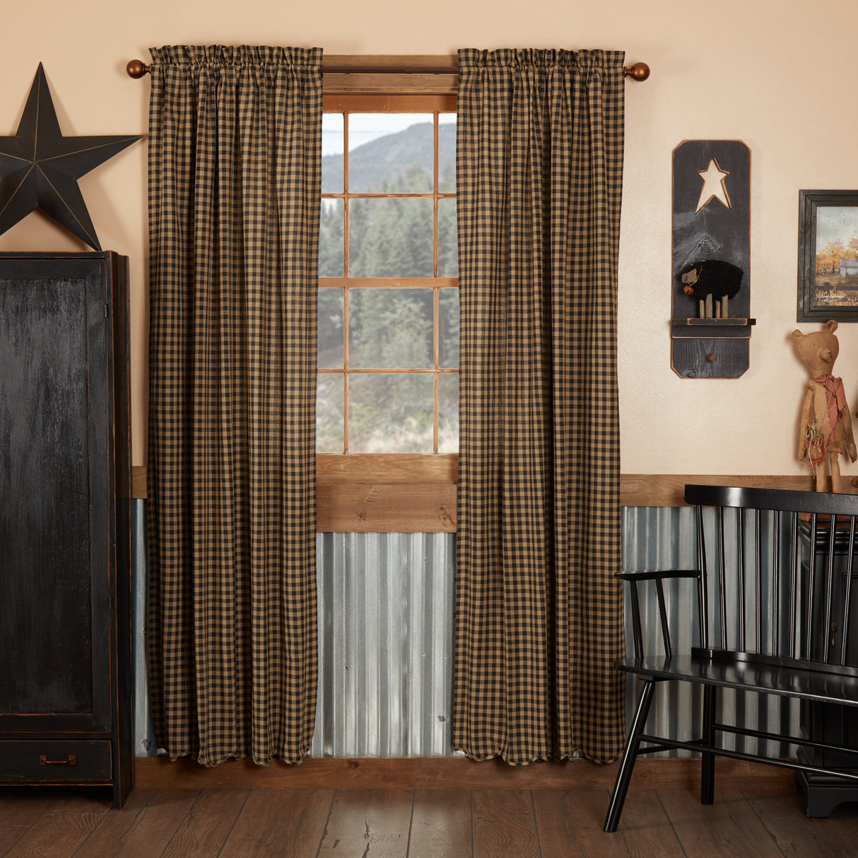 20206-Black-Check-Scalloped-Panel-Set-of-2-84x40-image-5