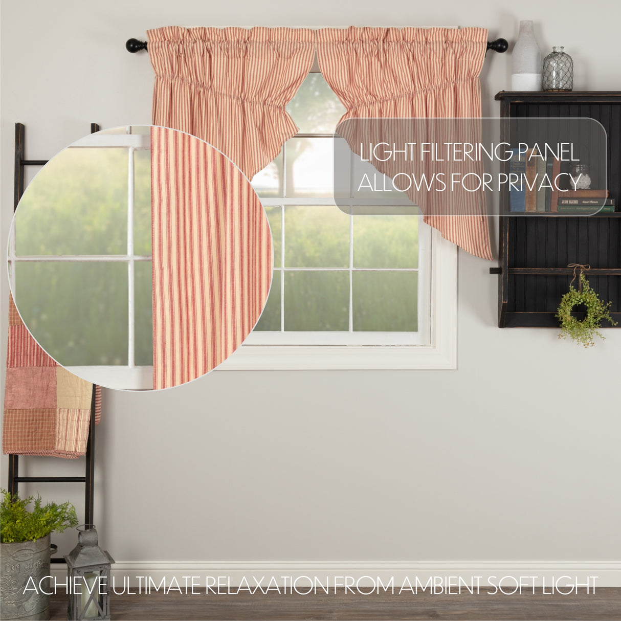 51333-Sawyer-Mill-Red-Ticking-Stripe-Prairie-Swag-Set-of-2-36x36x18-image-2