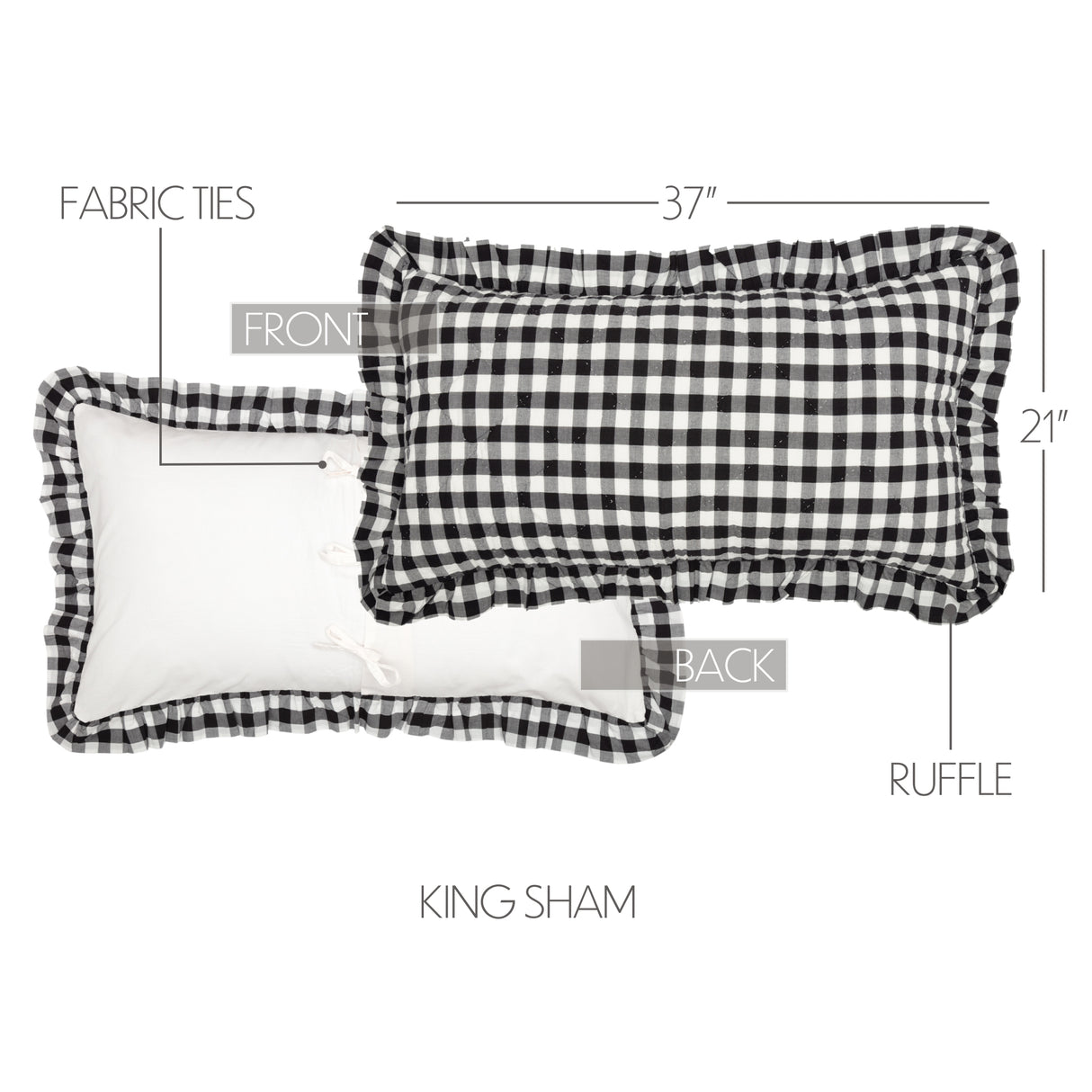 51755-Annie-Buffalo-Black-Check-Ruffled-King-Sham-21x37-image-1