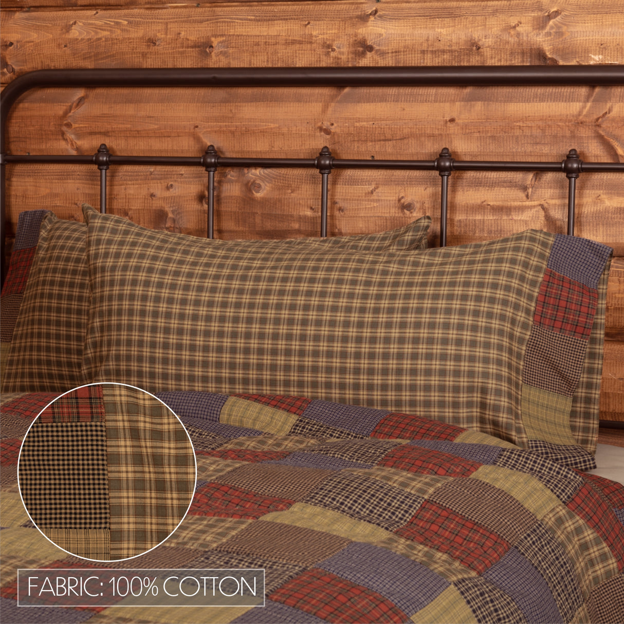 53622-Cedar-Ridge-King-Pillow-Case-with-Block-Border-Set-of-2-21x40-image-2