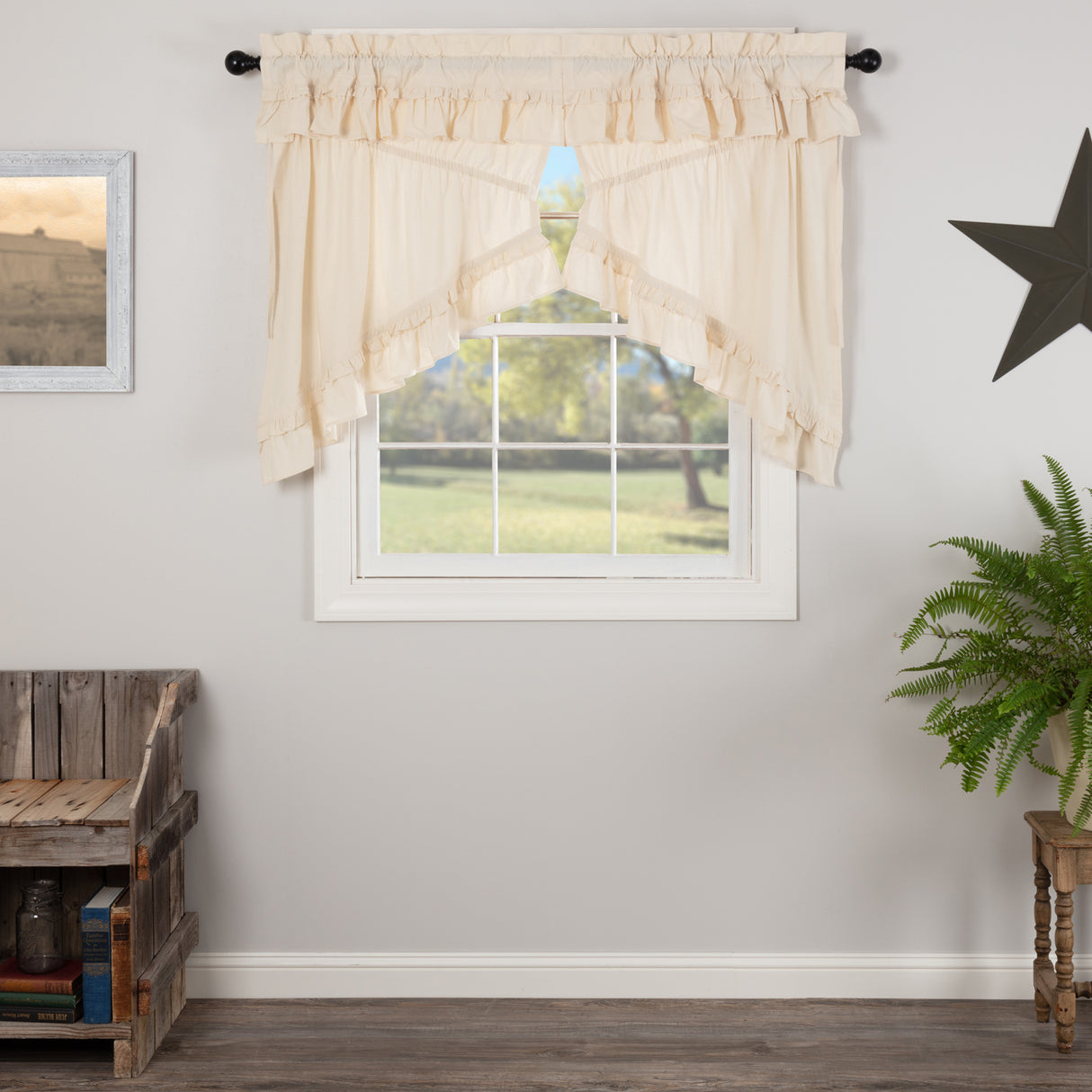 51377-Muslin-Ruffled-Unbleached-Natural-Prairie-Swag-Set-of-2-36x36x18-image-5