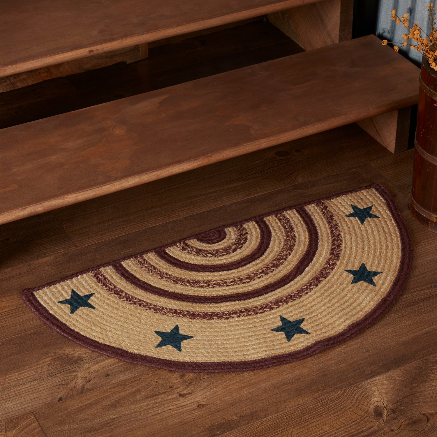 Potomac Jute Rug Primitive Americana Stars Non-slip Pad Floor Mat VHC – VHC  Brands Home Decor