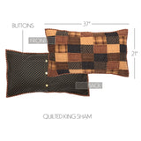 Patriotic Patch King Sham 21x37, Set of 2